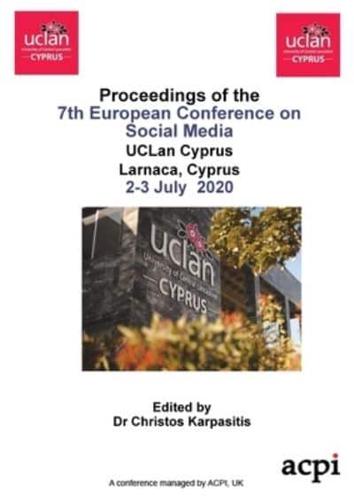 ECSM 2020- Proceedings of the 7th European Conference on Social Media