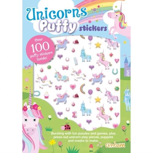 PUFFY STICKER BOOK UNICORNS