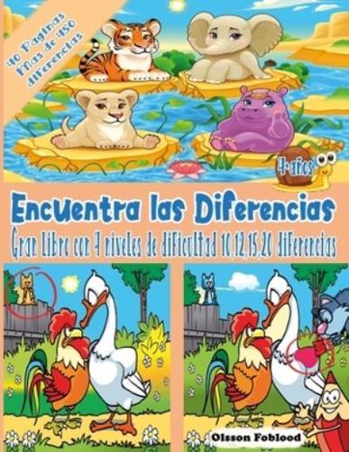 Encuentra las Diferencias: Mi Gran Libro de las Diferencias, Busca y Encuentra Libros Niños 5 años, Pasatiempos niños 6 años, libro con 10,12,15,20  diferencias para  niños,niñas y infantiles