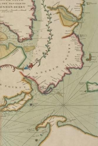 Poetose Notebook Featuring 18th Century Chart of the Sea Coast of Ireland from Dublin to London-Derry (50 Pages/25 Sheets)