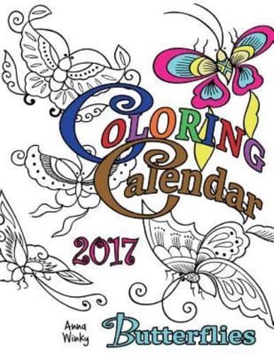 Coloring Calendar 2017 Butterflies