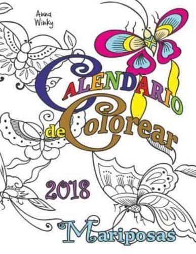 Calendario De Colorear 2018 Mariposas