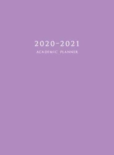 2020-2021 Academic Planner: Large Weekly and Monthly Planner with Inspirational Quotes and Purple Cover (Hardcover)