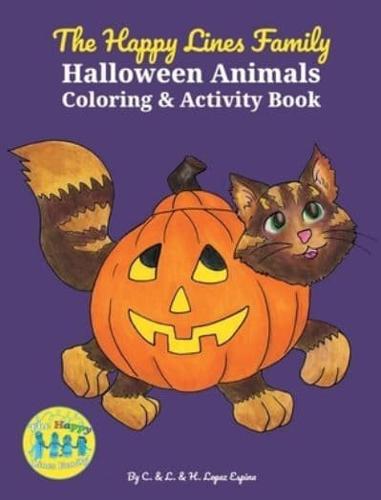 The Happy Lines Family Halloween Animals Coloring & Activity Book