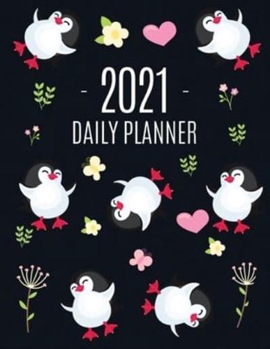 Penguin Daily Planner 2021: Keep Track of All Your Weekly Appointments!   Cute Large Black Year Agenda Calendar with Monthly Spread Views   Funny Animal Planner & Monthly Scheduler   Arctic Bird South Pole   For Goals, School, College, Work, or Office