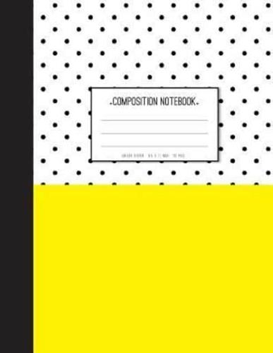 Black Polka Dot and Yellow Background - Graph Paper Notebook