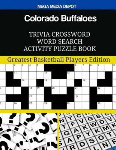 Colorado Buffaloes Trivia Crossword Word Search Activity Puzzle Book