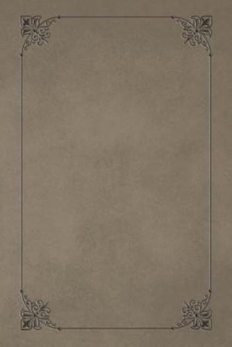 Khaki 101 - Blank Notebook With Fleur De Lis Corners
