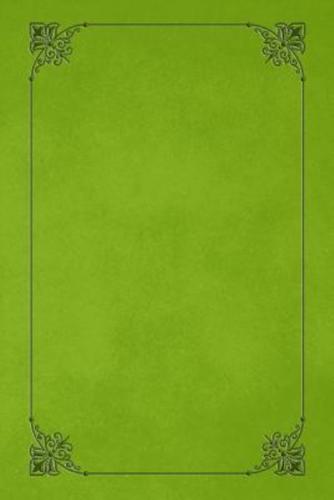 Lime Green 101 - Blank Notebook With Fleur De Lis Corners