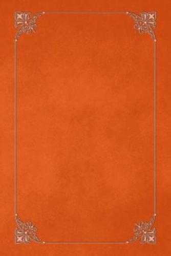 Orange 101 - Blank Notebook With Fleur De Lis Corners