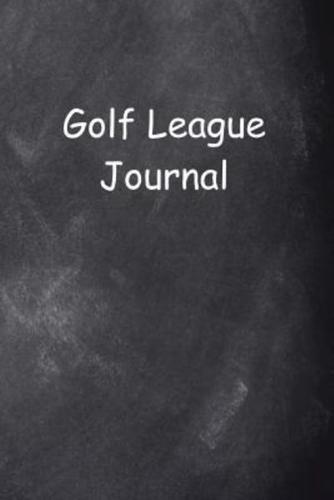 Golf League Journal Chalkboard Design