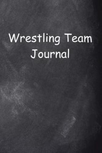 Wrestling Team Journal Chalkboard Design