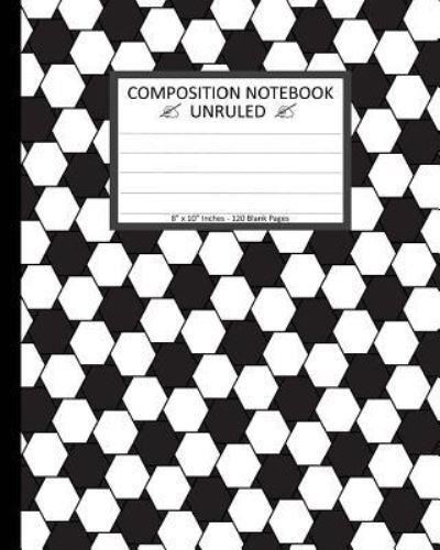 Unruled Composition Notebook 8" X 10" 120 Pages. Modern Geometry Hexagon Pattern