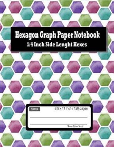 Hexagonal Graph Paper Notebook; 1/4 Inch Side Length Hexes