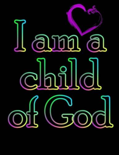 I Am a Child of God: Internet Password Keeper, Large Print Book, 8 1/2" x 11"