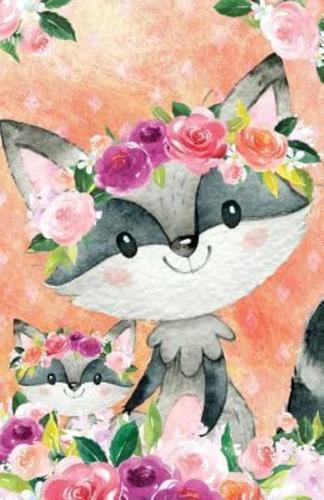 Bullet Journal for Animal Lovers Raccoons in Flowers