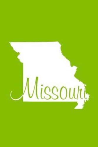 Missouri - Lime Green Lined Notebook With Margins