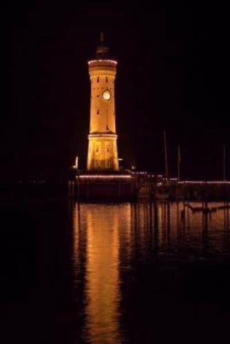 Lighthouse at Night Lake Constance Germany Journal