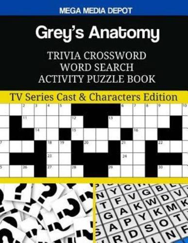 Grey's Anatomy Trivia Crossword Word Search Activity Puzzle Book