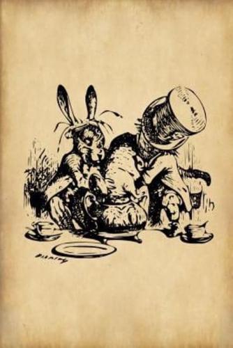 Alice in Wonderland Vintage Bullet Dot Grid Journal - Mad Hatter's Tea Party