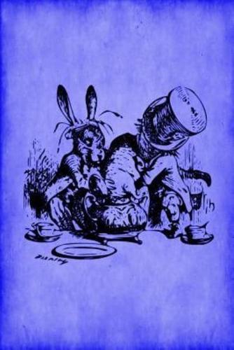 Alice in Wonderland Vintage Bullet Dot Grid Journal - Mad Hatter's Tea Party (Blue)