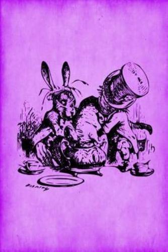 Alice in Wonderland Vintage Bullet Dot Grid Journal - Mad Hatter's Tea Party (Purple)