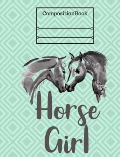 Horse Girl Composition Book - Graph Paper, 5X5 Grid