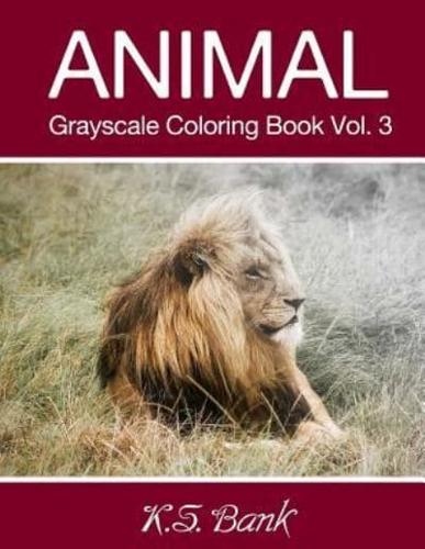 Animal Grayscale Coloring Book Vol. 3