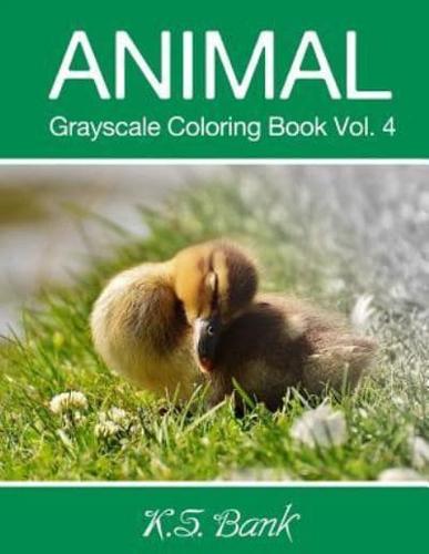 Animal Grayscale Coloring Book Vol. 4