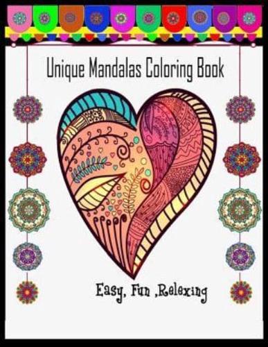 Unique Mandalas Coloring Book ( For Kids, Adult and Family)