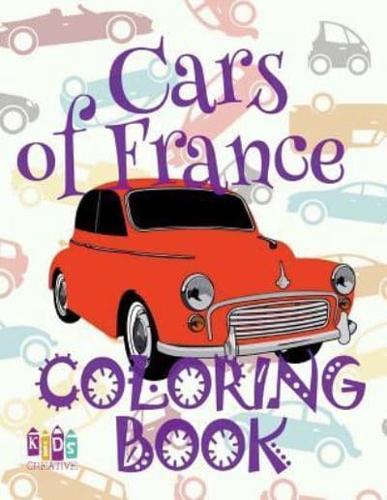 ✌ Cars of France ✎ Car Coloring Book Men ✎ Colouring Book for Adults ✍ (Coloring Books for Men) Coloring Book Large