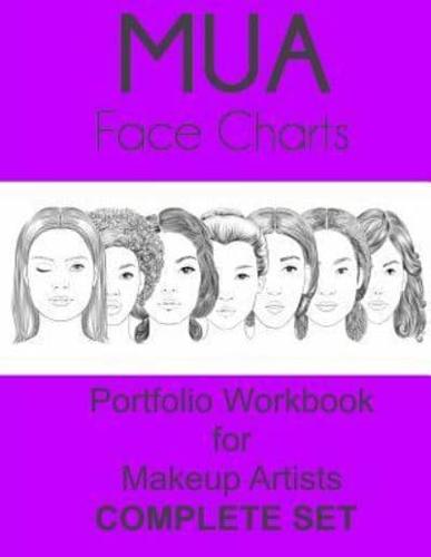 MUA Face Charts Portfolio Workbook for Makeup Artists Complete Set