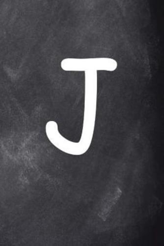 Monogram J Personalized Monogram Journal Custom Gift Idea Letter J Chalkboard