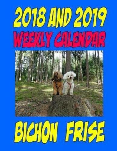 2018 and 2019 Weekly Calendar Bichon Frise