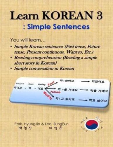 Learn Korean 3 Simple Sentences