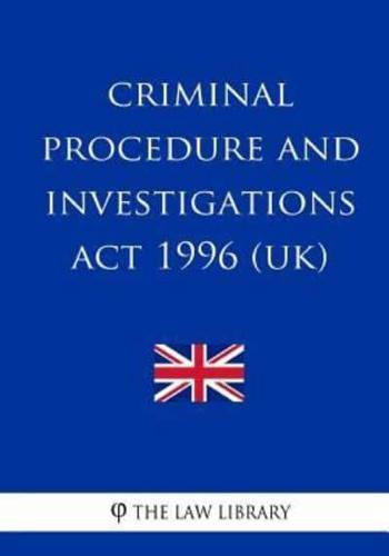 Criminal Procedure and Investigations Act 1996