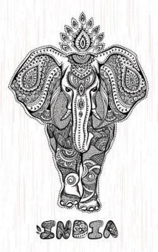 India: Blank Travel Journal with Elephant (diary, notebook, log) - 5 x 8 inches