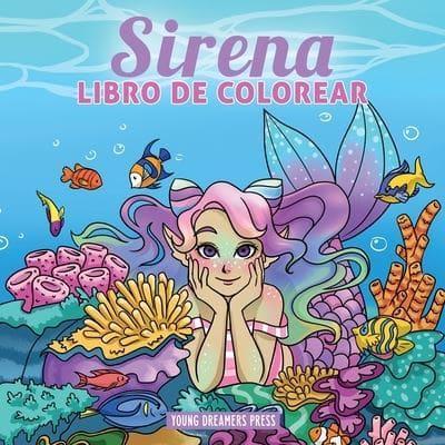 Sirena libro de colorear: Libro de colorear para niños de 4-8, 9
