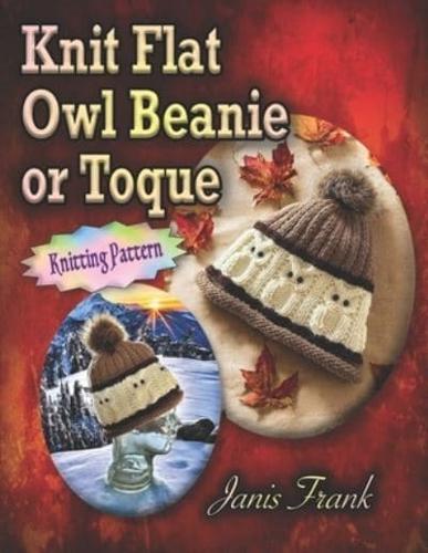 Knit Flat Owl Beanie or Toque