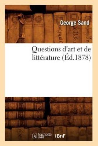 Questions d'art et de littérature (Éd.1878)