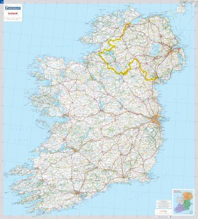 Ireland - Michelin Rolled & Tubed Wall Map Encapsulated