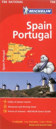 Michelin Spain & Portugal Map 734
