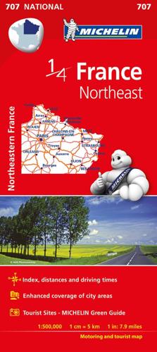 Northeastern France - Michelin National Map 707