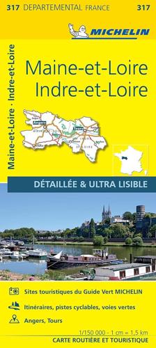 Indre-Et-Loire Maine-Et-Loire - Michelin Local Map 317
