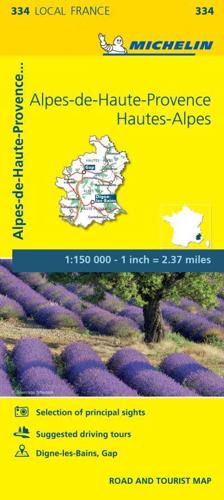Alpes-De-Haute-Provence, Hautes-Alpes - Michelin Local Map 334