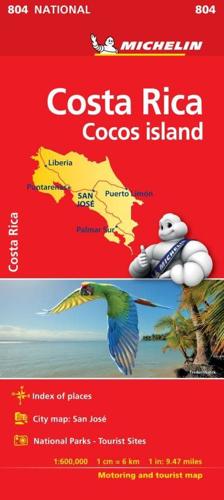 Costa Rica National Map 804