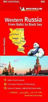 Michelin Western Russia Road and Tourist Map 805
