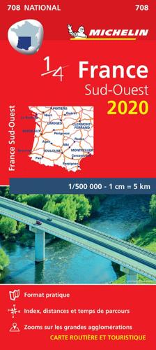 Southwestern France - Michelin National Map 708