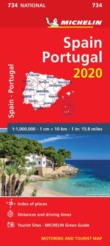 Spain & Portugal 2020 - Michelin National Map 734