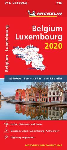 Belgium & Luxembourg 2020 - Michelin National Map 716